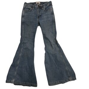Wrangler Retro Trumpet Flare High Waisted Blue Denim Jeans Size 26/30